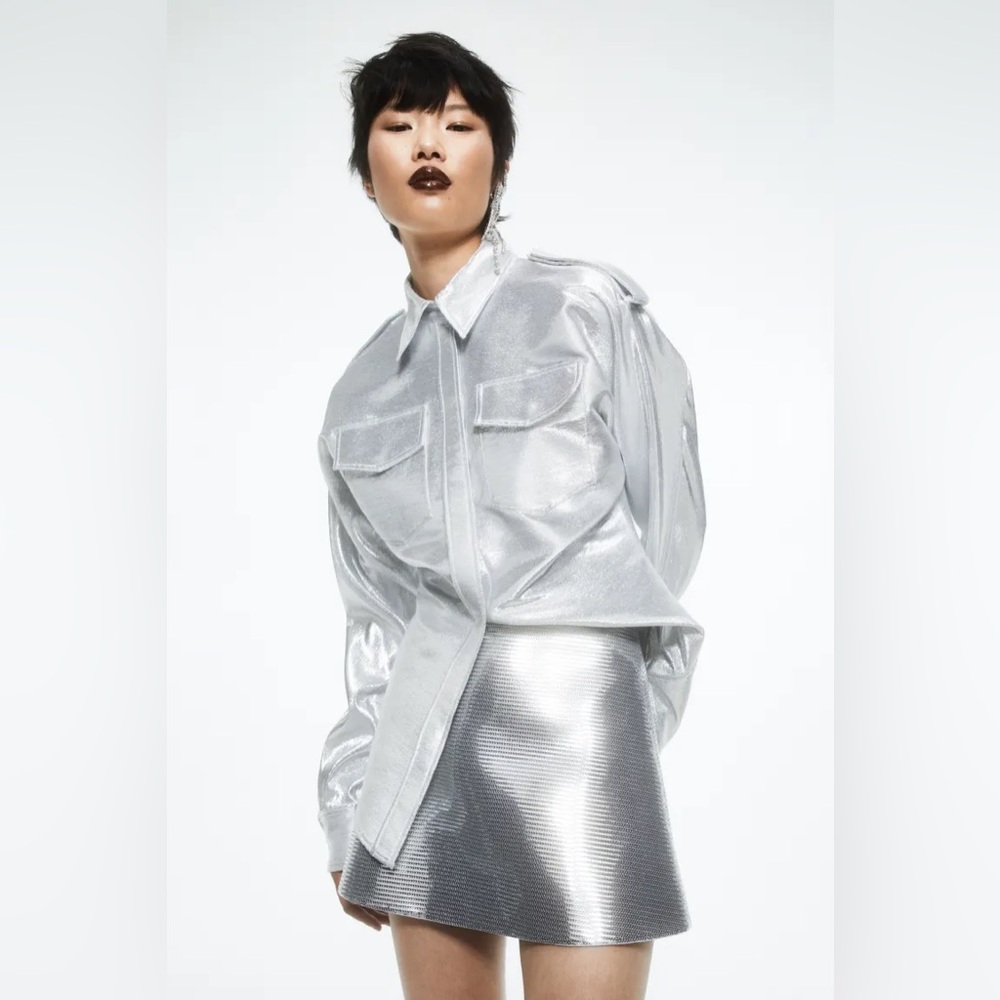 H&M High-Waist Sequined Mini Skirt